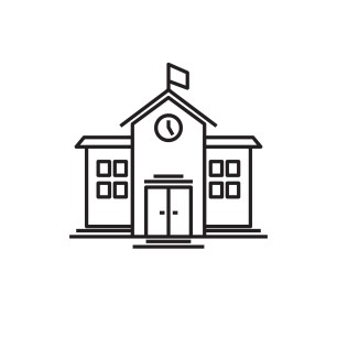 black and white school